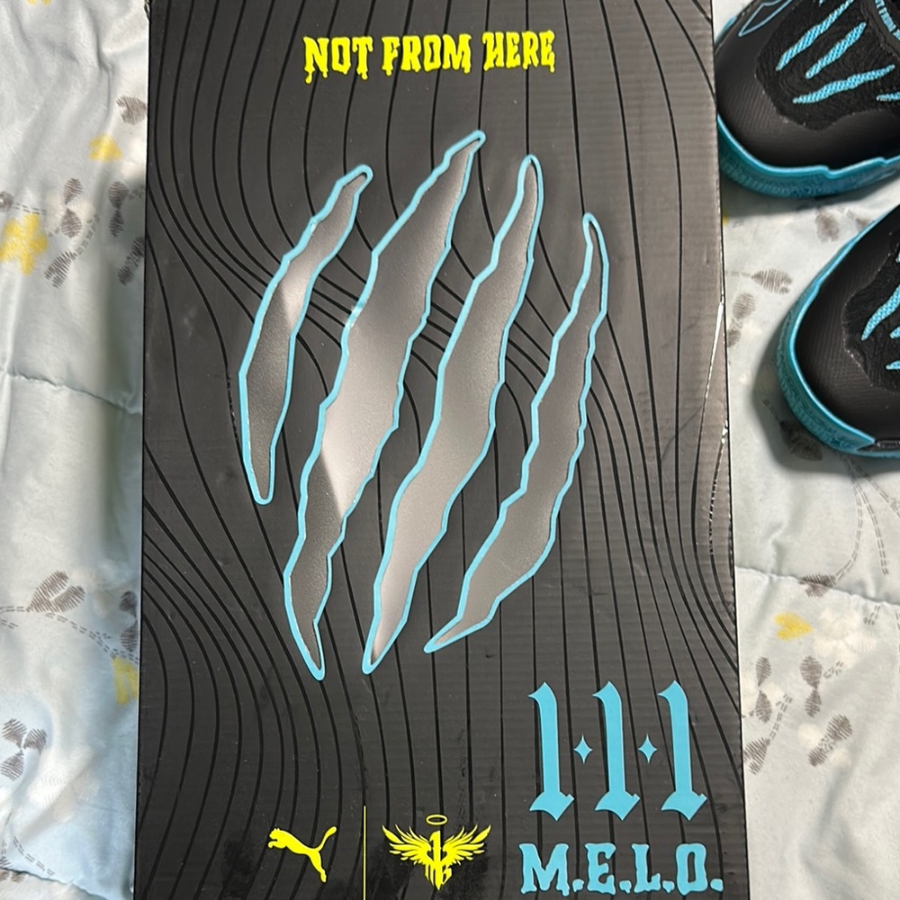 Brand New Puma LaMelo Adult Men Black and Blue basketball shoes.